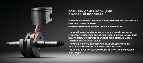 Бензопила Oleo-Mac GSH 56 (18", 0,325, 1,3) Easy Start  в Екатеринбурге