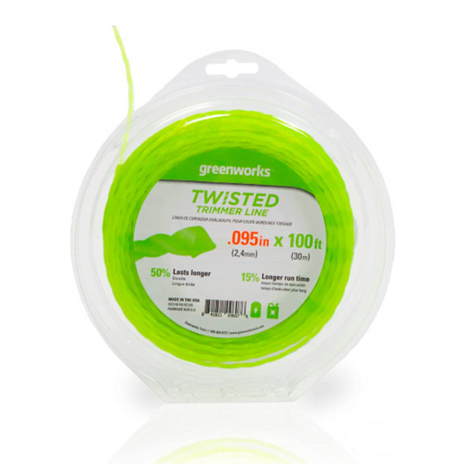Витая леска для триммера Greenworks 2,4 мм в Екатеринбурге