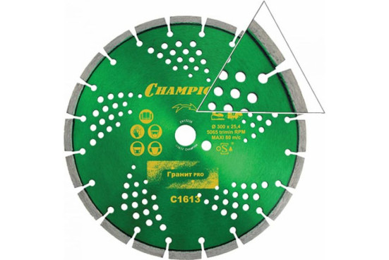 Диск алмазный CHAMPION гранит PRO 300/25,4/10 Laser Granitek в Екатеринбурге