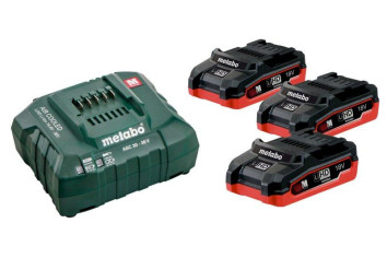 Базовый комплект Metabo 18 В LiHD 3х3,1Ач + ЗУ ASC 30-36V AIR COOLED 685076000