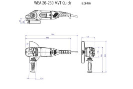 Угловая шлифовальная машина Metabo WEA 26-230 MVT Quick 606476000