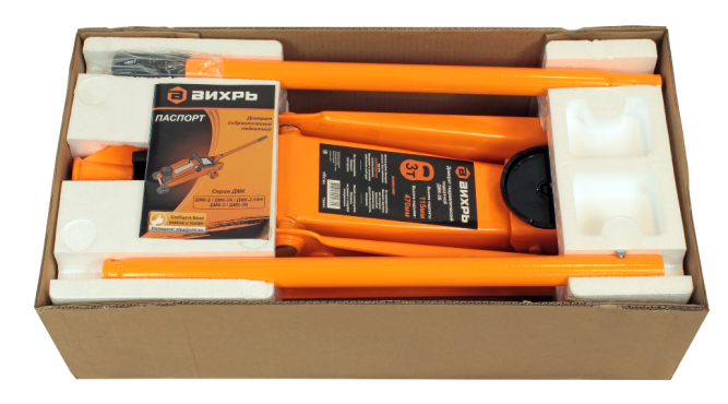 Домкрат гидравлический подкатной Вихрь ДМК-3Б (3 т, 115-470 мм, быстрый подъём) в Екатеринбурге