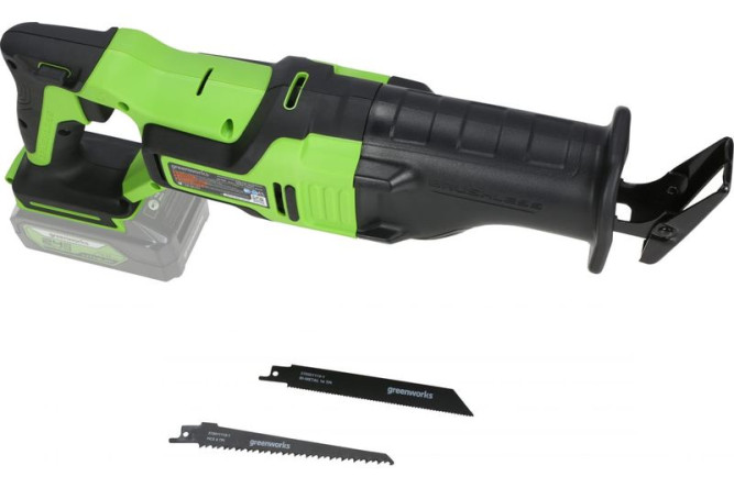 Пила сабельная аккумуляторная Greenworks Арт. 1200407, 24V, бесщеточная, без АКБ и ЗУ в Екатеринбурге