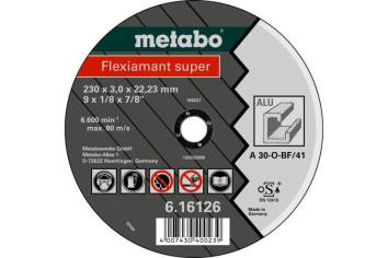 Отрезной круг Metabo 125х2,5х22,23мм Flexiamant Super алюминий A 30-O прямой 616752000