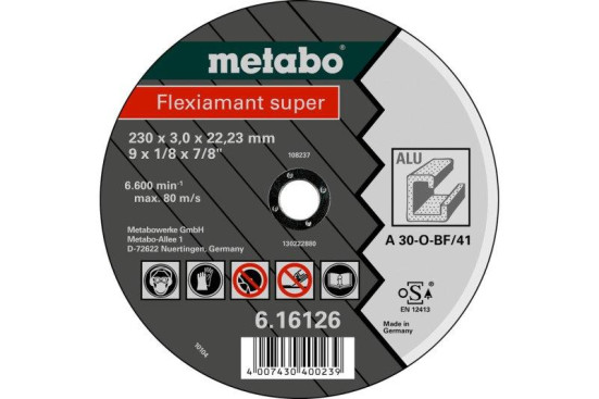 Отрезной круг Metabo 125х2,5х22,23мм Flexiamant Super алюминий A 30-O прямой  616752000 в Екатеринбурге