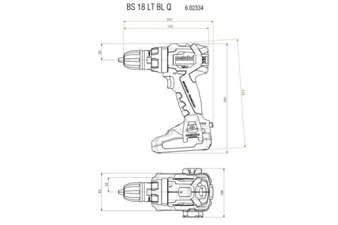 Аккумуляторная дрель-шуруповерт Metabo BS 18 LT BL Q 602334550 в Екатеринбурге