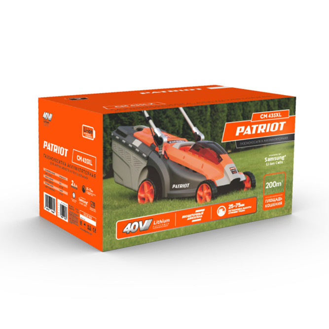 Газонокосилка аккумуляторная PATRIOT CM 435XL 40В в Екатеринбурге