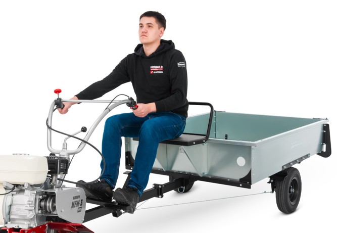 Прицеп для мотоблока МОБИЛ К ТПМ-500 ПРО оцинкованный в упаковке в Екатеринбурге