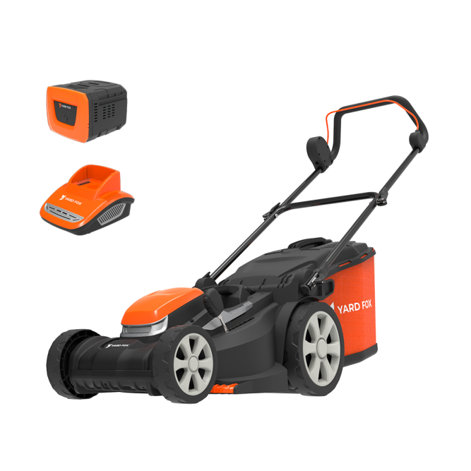 Аккумуляторная несамоходная газонокосилка 40V YARD FOX EL 3435 B SET в Екатеринбурге