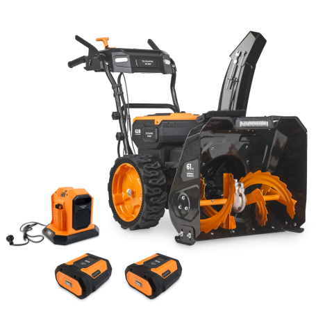 Снегоуборщик аккумуляторный VILLARTEC WA6261 SET:AM608 (2шт)+AC604 мод.24/25 б/щ 62В 610мм 2ступ в Екатеринбурге