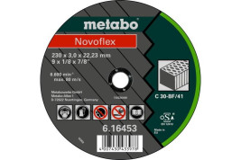 Отрезной круг Metabo 230х3,0х22,23мм Novoflex камень C 30 прямой  616453000