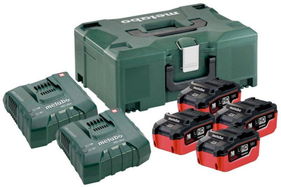 Базовый комплект Metabo 18 В LiHD 4х6,2Ач + ЗУ 2хASC ULTRA AIR COOLED + Metaloc  685104000 в Екатеринбурге