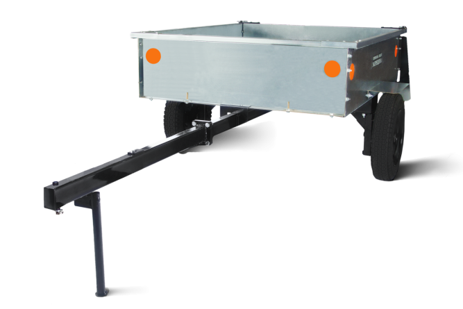 Прицеп для садового трактора,райдера,газонокосилки МОБИЛ К ТПМ-500-1 Премиум оцинкованный в упаковке в Екатеринбурге