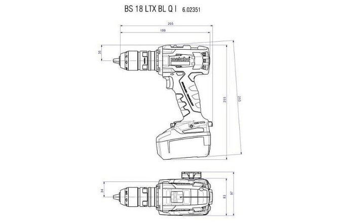 Аккумуляторная дрель-шуруповерт Metabo BS 18 LTX BL Q I PowerX3 602351770 в Екатеринбурге