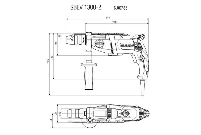 Ударная дрель Metabo SBEV 1300-2 600785000 в Екатеринбурге