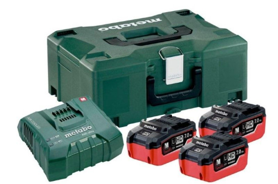 Базовый комплект Metabo 18 В LiHD 3х7,0Ач + ЗУ ASC ULTRA AIR COOLED + Metaloc  685110000 в Екатеринбурге