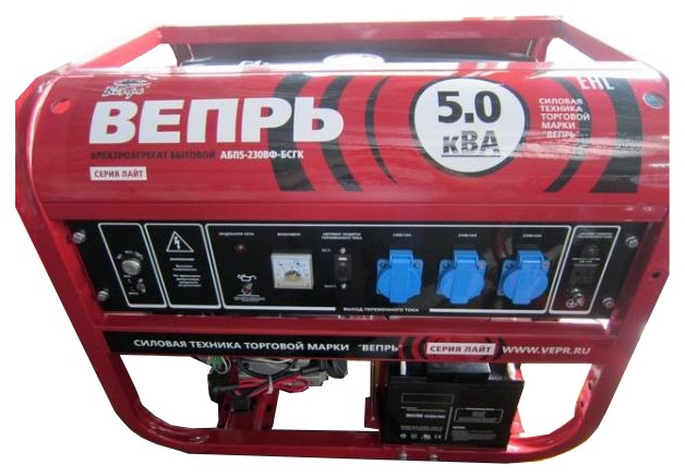 Бензиновая электростанция Вепрь АБП5-230ВФ-БСГК в Екатеринбурге