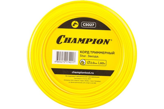 Корд трим.CHAMPION Star 2.0мм* 60м (звезда) в Екатеринбурге