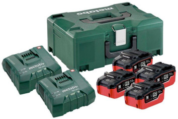 Базовый комплект Metabo 18 В LiHD 4х7,0Ач + ЗУ 2хASC ULTRA AIR COOLED + Metaloc 685111000