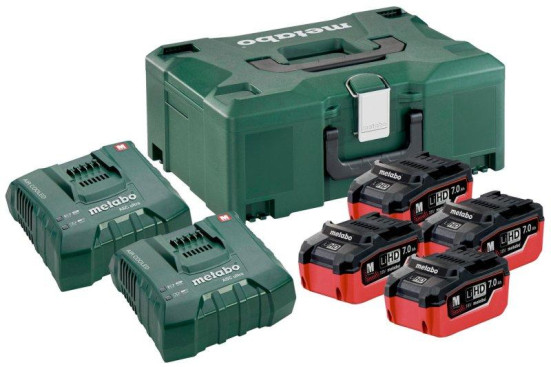 Базовый комплект Metabo 18 В LiHD 4х7,0Ач + ЗУ 2хASC ULTRA AIR COOLED + Metaloc  685111000 в Екатеринбурге