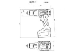 Аккумуляторная ударная дрель Metabo SB 18 LT 602103890