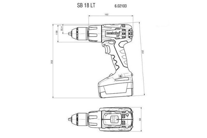Аккумуляторная ударная дрель Metabo SB 18 LT 602103890 в Екатеринбурге