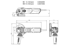 Угловая шлифовальная машина Metabo WEV 15-150 Quick 600472000
