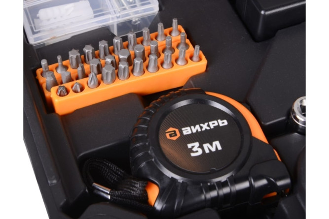 Дрель-шуруповерт аккумуляторная Вихрь ДА-12Л-2КН с набором инструментов в Екатеринбурге