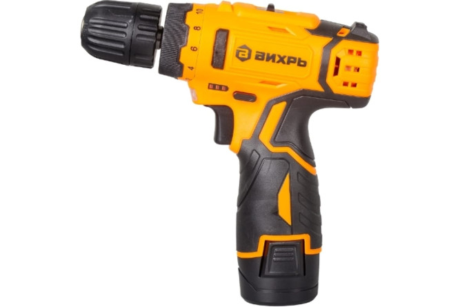 Дрель-шуруповерт аккумуляторная Вихрь ДА-12Л-2КН с набором инструментов в Екатеринбурге