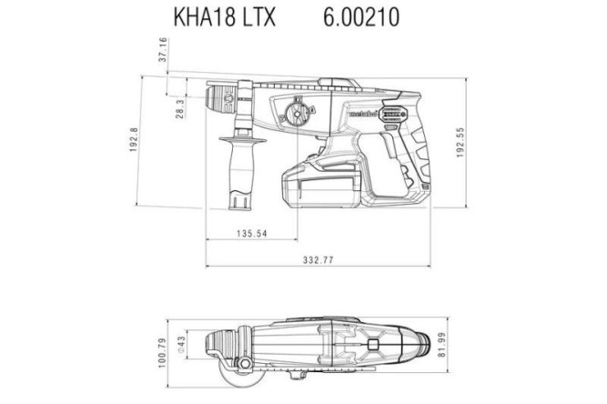 Аккумуляторный перфоратор Metabo KHA 18 LTX 600210650 в Екатеринбурге