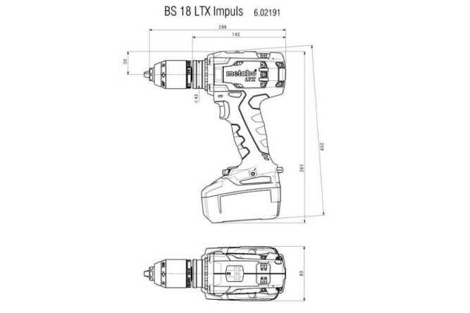 Аккумуляторная дрель-шуруповерт Metabo BS 18 LTX Impuls Set 602191960 в Екатеринбурге