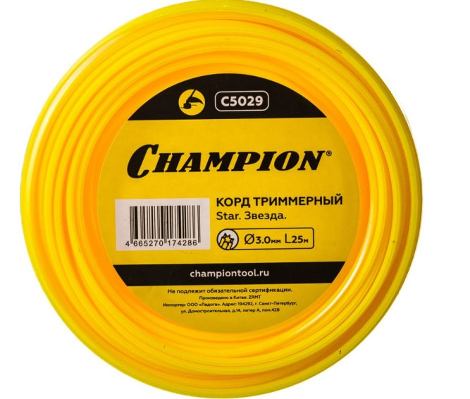Корд трим.CHAMPION Star 3.0мм* 25м (звезда) в Екатеринбурге