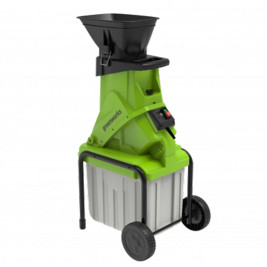 Измельчитель садовый электрический Greenworks Арт. 2206707, 220В, 2500 Вт с контейнером