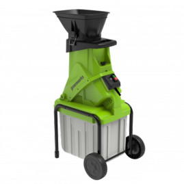 Измельчитель садовый электрический Greenworks Арт. 2206707, 220В, 2500 Вт с контейнером