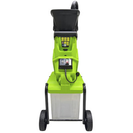 Измельчитель садовый электрический Greenworks Арт. 2206707, 220В, 2500 Вт с контейнером