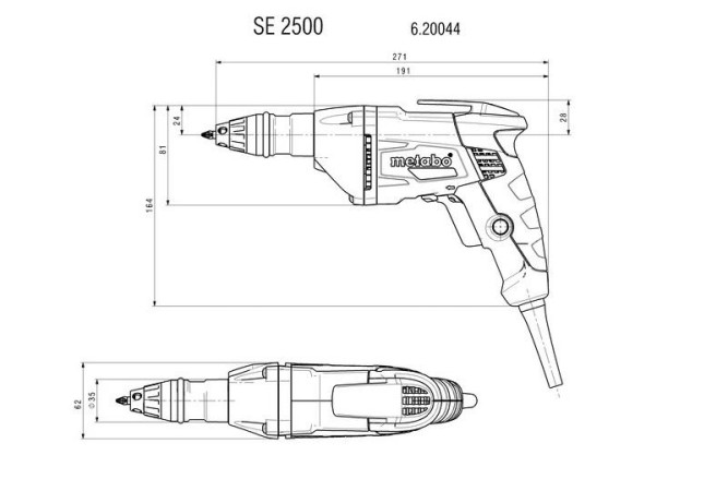 Шуроповерт для гипсокартона Metabo SE 2500 620044000 в Екатеринбурге