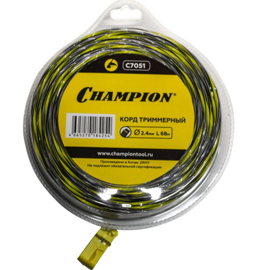 Корд трим.CHAMPION Tornado 2.4мм* 68м (витой квадрат) в Екатеринбурге