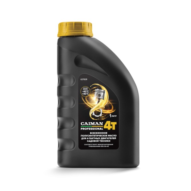 Масло всесезонное полусинтетическое для 4-тактных двигателей Caiman Professional 4T SAE 5W-40 1 л. в Екатеринбурге