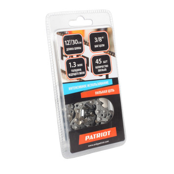 Цепь PATRIOT 91VS-45E, 3/8&amp;quot; 1.3мм 45 звеньев (блистер)