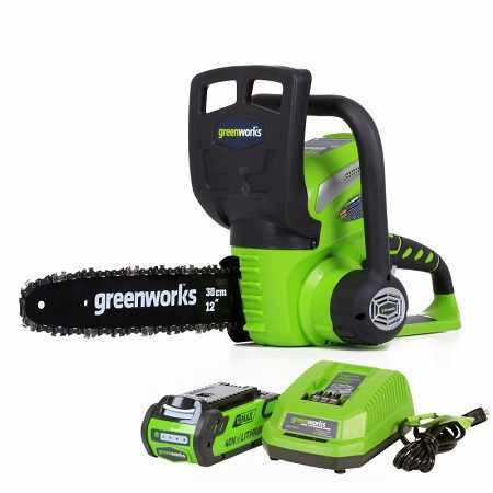 Аккумуляторная цепная пила Greenworks G-MAX 40V (30 см) (комплект АКБ 4 А/ч и ЗУ) G40CS30 в Екатеринбурге