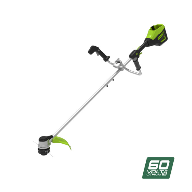 Триммер аккумуляторный Greenworks Арт. 2108407, 60V, 40 см, бесщеточный с велосипедной ручкой, без АКБ и ЗУ в Екатеринбурге