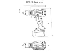 Аккумуляторная дрель-шуруповерт Metabo BS 18 LTX Quick 602193650