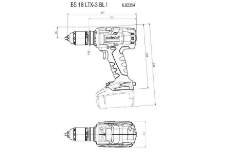 Аккумуляторная дрель-шуруповерт Metabo BS 18 LTX-3 BL I 602354890 в Екатеринбурге