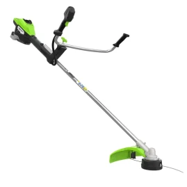 Триммер аккумуляторный Greenworks TB201H, 82V, 2,0 кВт, 46 см, c трехлопастным ножом и кусторезом, бесщеточный, с 1хАКБ 8 Ач и ЗУ