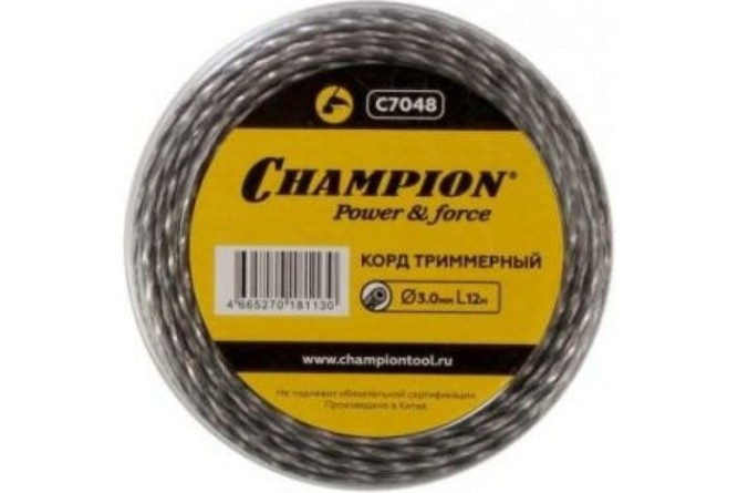 Корд трим.CHAMPION Tri-twist 3.0мм*12м (витой треугольник) в Екатеринбурге