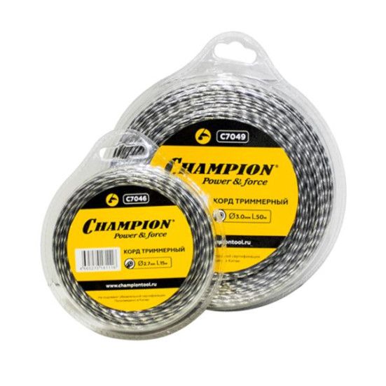 Корд трим.CHAMPION Tri-twist 3.0мм*50м (витой треугольник) в Екатеринбурге