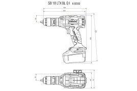 Аккумуляторная ударная дрель Metabo SB 18 LTX BL Q I 602353650