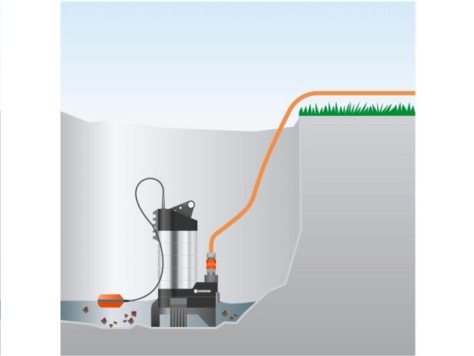 Насос дренажный для грязной воды GARDENA 20000 Inox Premium 01802 в Екатеринбурге