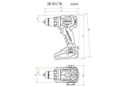 Аккумуляторная ударная дрель Metabo SB 18 LT BL 602316890