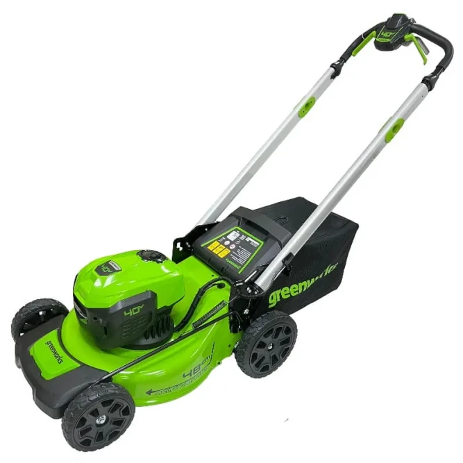 Газонокосилка аккумуляторная Greenworks GD40LM48SP, 40V, 48 см, самоходная, бесщеточная, c 1хАКБ 8 Ач и ЗУ в Екатеринбурге